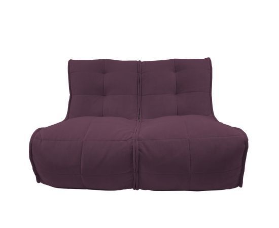 баклажановое двойной модульный диван Twin Couch велюровое для гостиной и переговорной