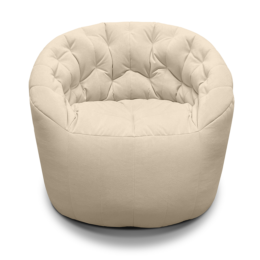 Белый бескаркасный диван Butterfly Light Sofa Ambient Lounge