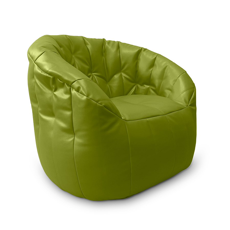 зелёное двойной бескаркасный диван Butterfly Twin Sofa велюровое для гостиной и домашнего кинотеатра — фото в интерьере