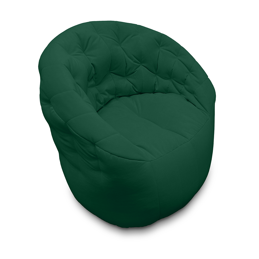 Изумрудный бескаркасный диван Butterfly Light Sofa Ambient Lounge