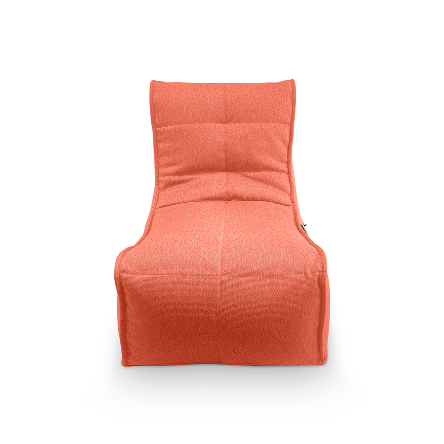 терракотовое уличный бескаркасный диван Evolution Sofa жаккардовое для террасы, сада и веранды — крупный план