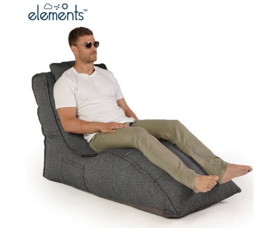 чёрное бескаркасный лаунж-диван Avatar Sofa уличное (Oxford) для гостиной, кабинета и лаунж-зоны