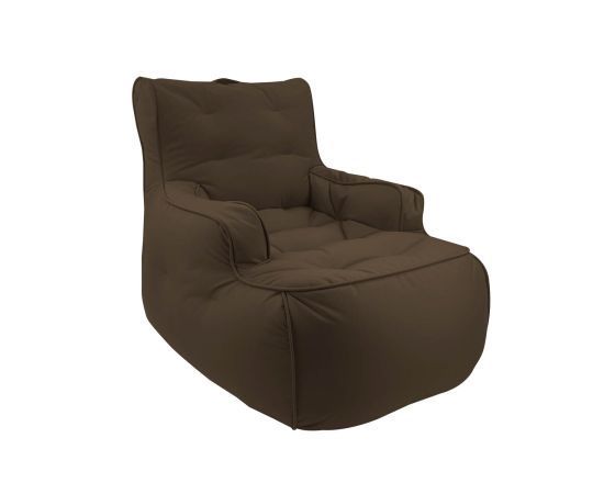 коричневое уличное лаунж-кресло Tranquility Armchair уличное из олефина для террасы, сада и веранды