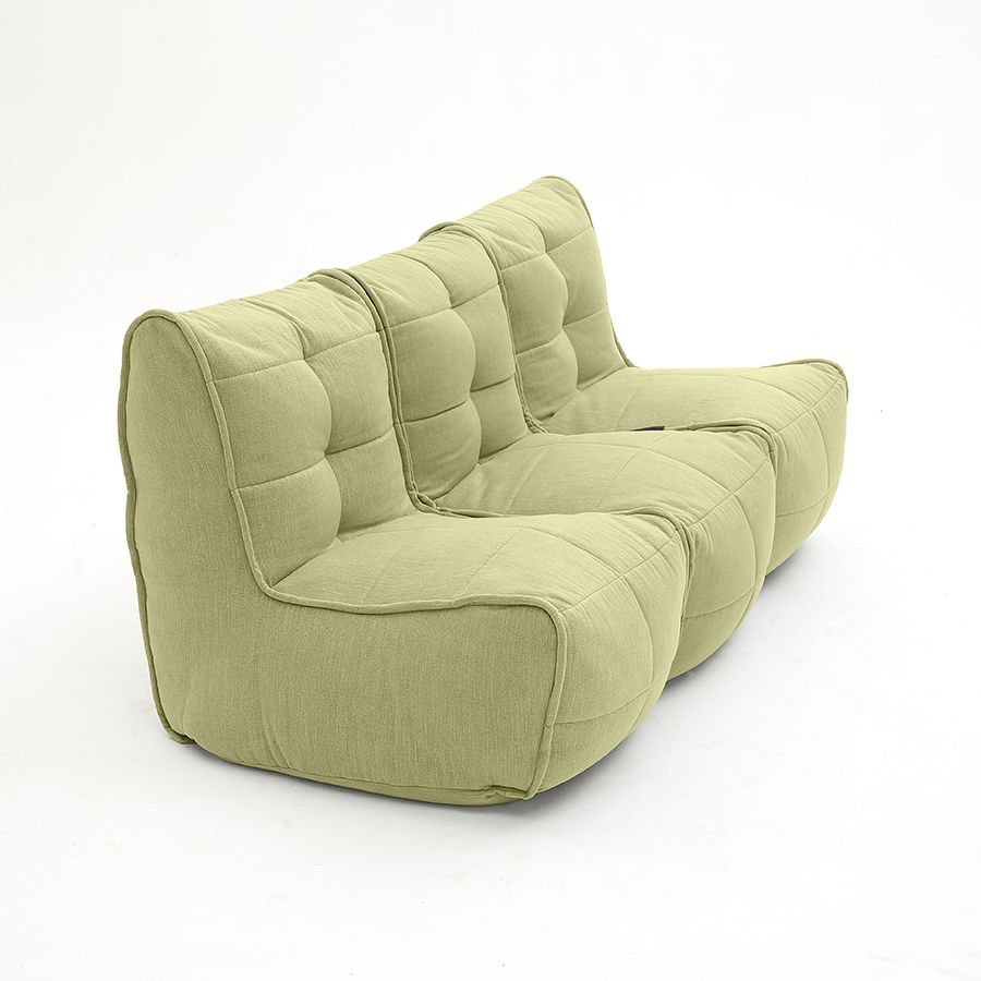 зелёное модульный диван-кинотеатр Mod3 Movie Couch шенилловое для домашнего кинотеатра и гостиной — фото в интерьере