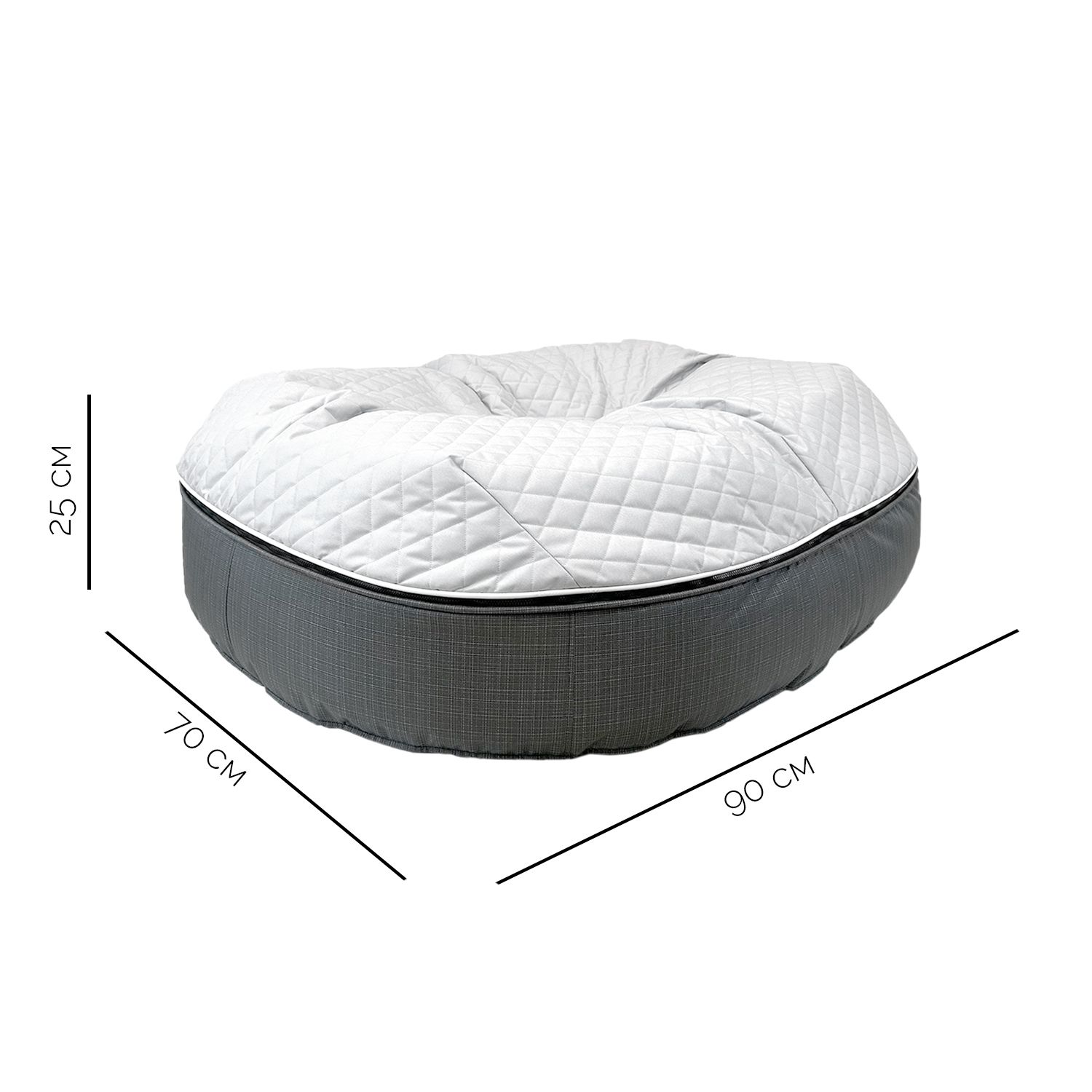 Лежак для кошек Pet Lounge Medium - Dark Line Grey Quilt