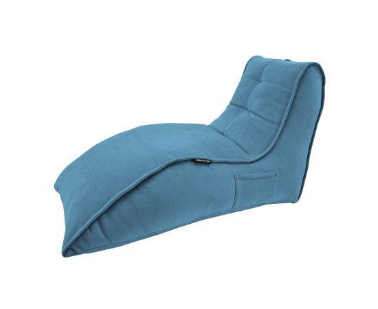 синее бескаркасный лаунж-диван Avatar Sofa велюровое в интерьере гостиная