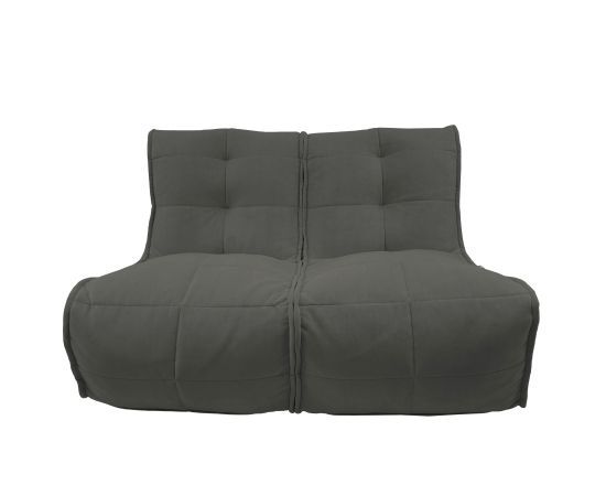 чёрное-графитовое двойной модульный диван Twin Couch велюровое в интерьере гостиная