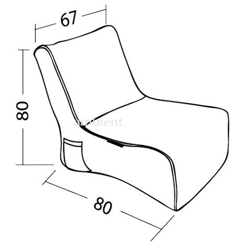 чёрное-графитовое уличный бескаркасный диван Evolution Sofa из Sofa Weave для террасы, сада и веранды — фото в интерьере