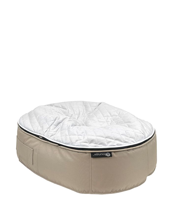 Лежак для кошек Pet Lounge Small - Cappuccino Grey Quilt — вид сбоку