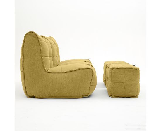 жёлтое четырёхместный модульный диван Mod4 Quad Couch шенилловое для гостиной и домашнего кинотеатра