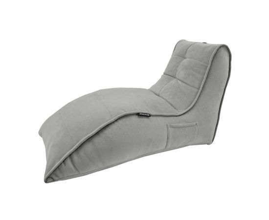 светло-серое бескаркасный лаунж-диван Avatar Sofa велюровое в интерьере гостиная