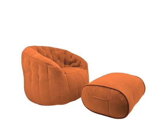 Терракотовый бескаркасный диван Butterfly Sofa Deluxe Ambient Lounge