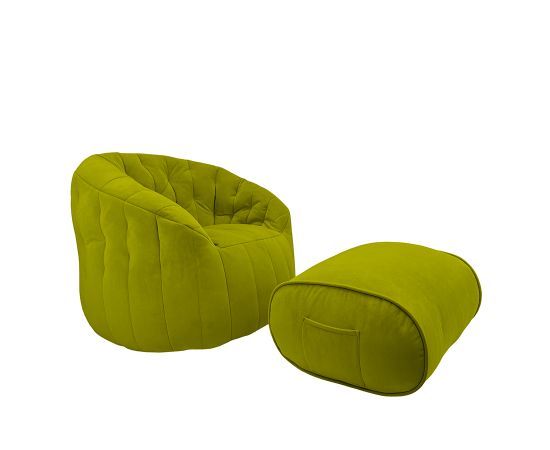 Зелёный бескаркасный диван Butterfly Sofa Deluxe Ambient Lounge