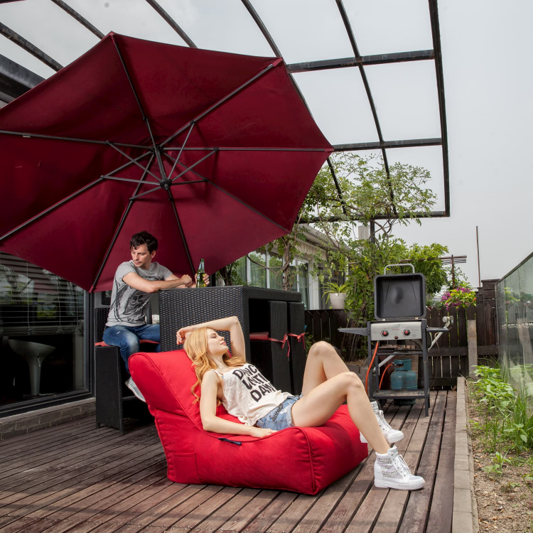 оранжевое уличный бескаркасный диван Evolution Sofa уличное ткань Elements для террасы, сада и веранды