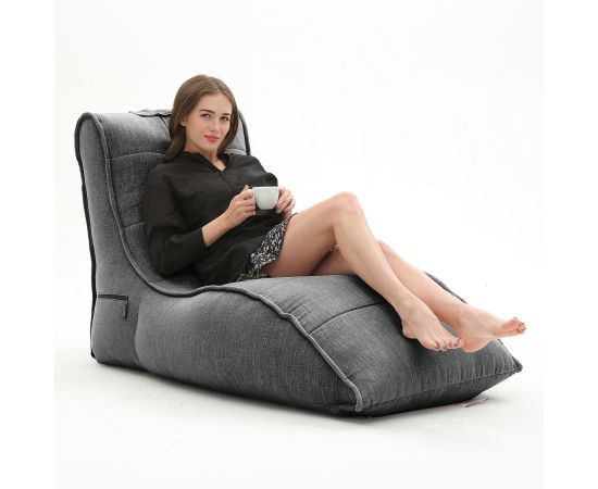 чёрное-графитовое бескаркасный лаунж-диван Avatar Sofa шенилловое — дизайн и качество