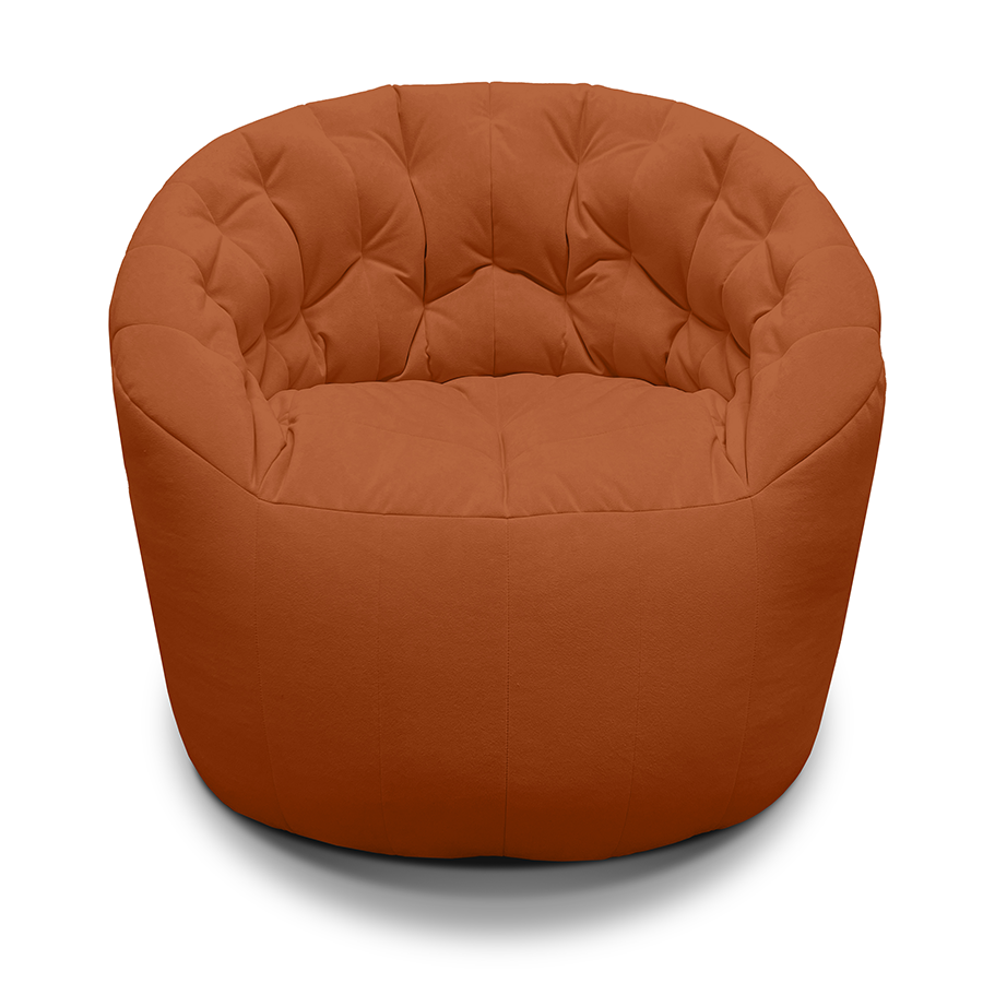 Терракотовый бескаркасный диван Butterfly Light Sofa Ambient Lounge
