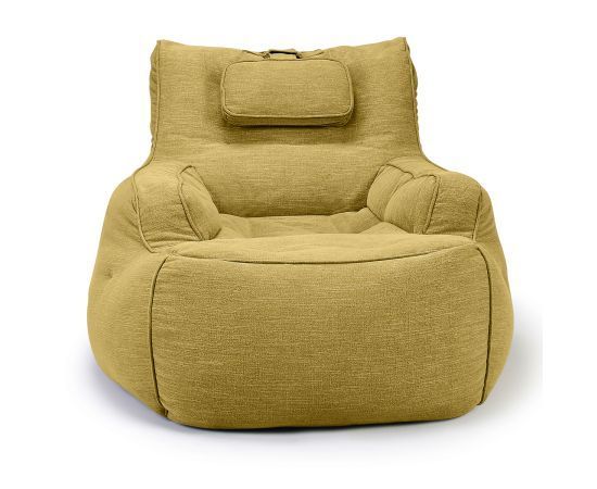 жёлтое уличное лаунж-кресло Tranquility Armchair шенилловое для террасы, сада и веранды