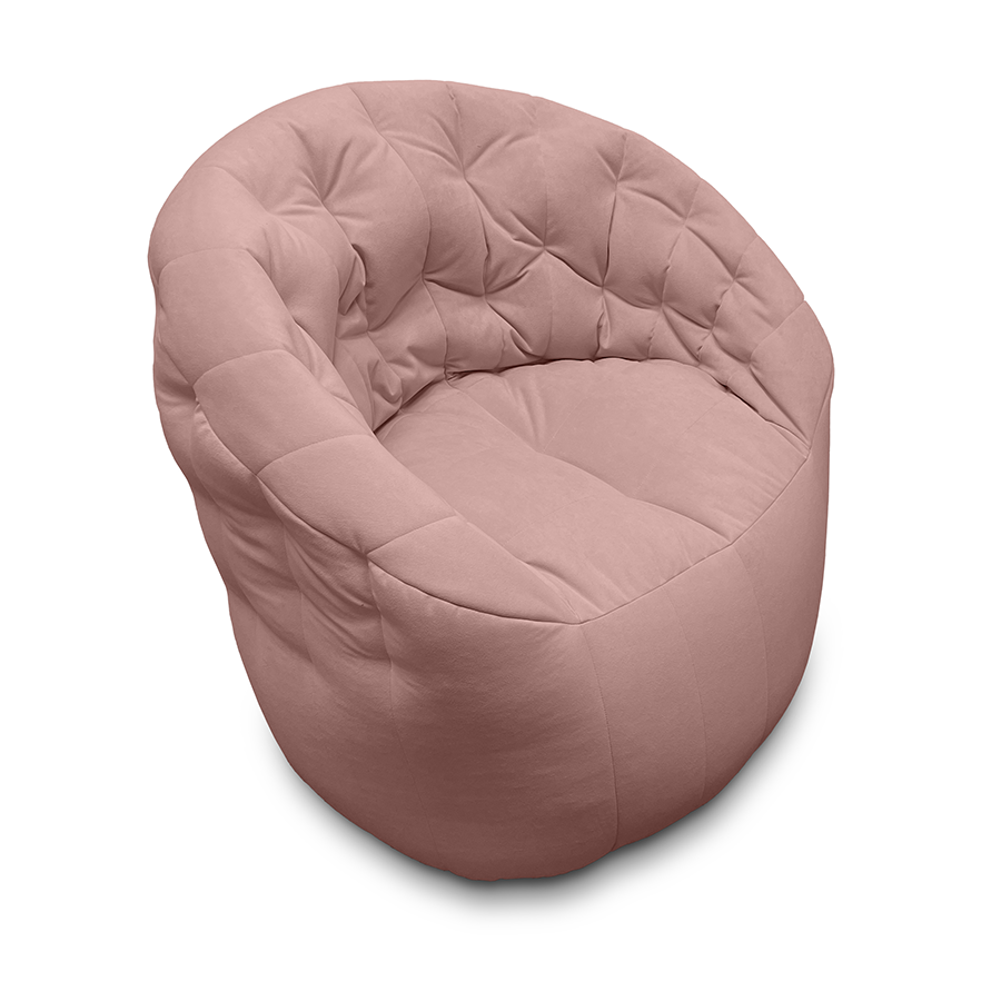 Пудровый бескаркасный диван Butterfly Light Sofa Ambient Lounge