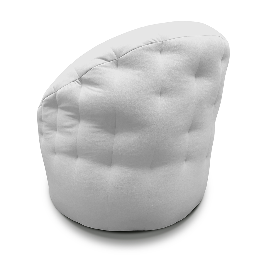 Купить лёгкое бескаркасное кресло Butterfly Light Sofa - Tundra Spring (светло-серый Велюр)