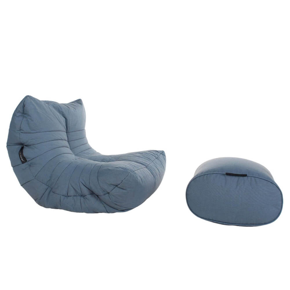 чёрное акустический бескаркасный диван Acoustic Sofa уличное (Oxford) в интерьере офис