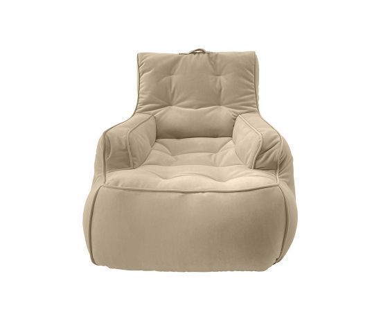 натуральное уличное лаунж-кресло Tranquility Armchair велюровое для террасы, сада и веранды