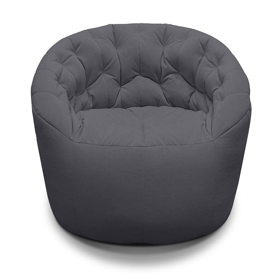 Дымчато-серый бескаркасный диван Butterfly Light Sofa Ambient Lounge