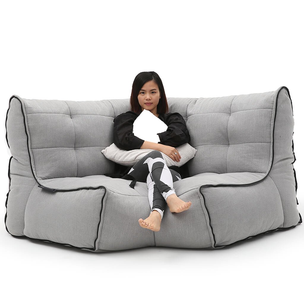 серое угловой элемент дивана Twin Modular Corner из Sofa Weave для гостиной — угловой модуль