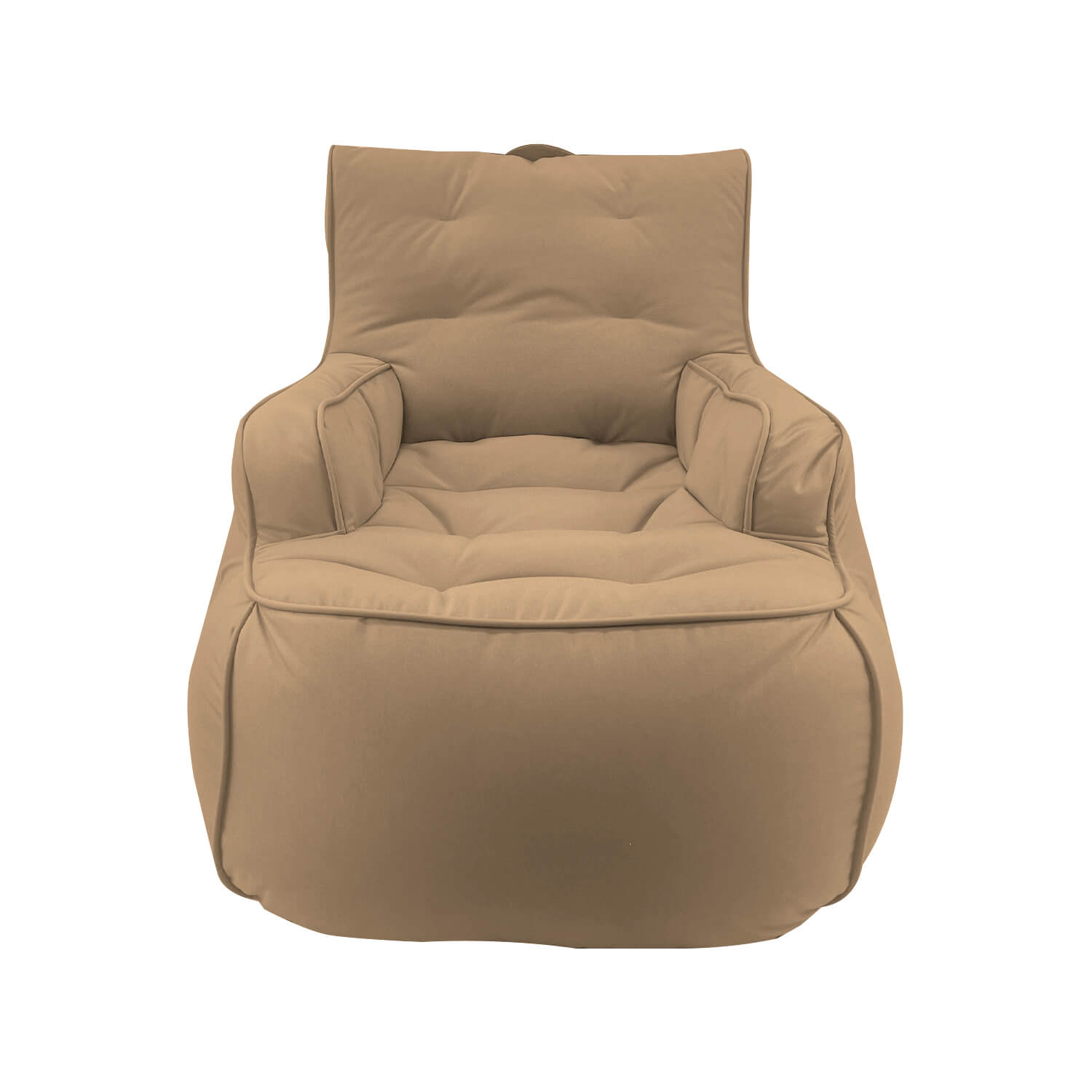 серо-бежевое уличное лаунж-кресло Tranquility Armchair уличное из олефина для террасы, сада и веранды — фото в интерьере