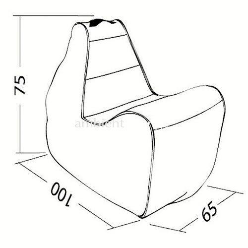 мятное уличный лаунж-шезлонг Tivoli Lounger под замшу для террасы, сада и бассейна — вид сбоку