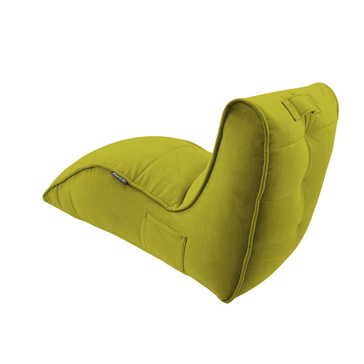 зелёное бескаркасный лаунж-диван Avatar Sofa велюровое для гостиной, кабинета и лаунж-зоны — фото в интерьере