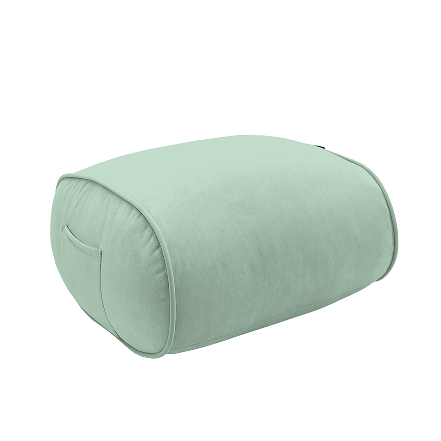 мятное просторное бескаркасное кресло Butterfly Sofa Deluxe велюровое для гостиной, переговорной и лаунж-зоны — фото в интерьере
