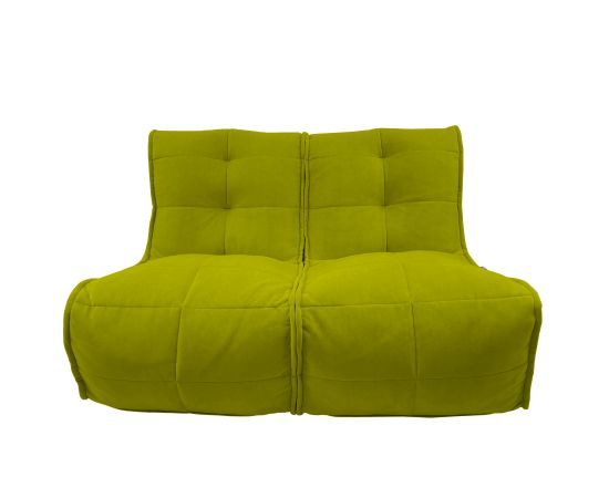 зелёное двойной модульный диван Twin Couch велюровое в интерьере гостиная