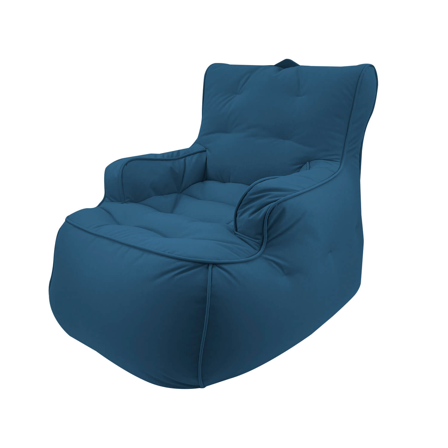 джинсово-синее уличное лаунж-кресло Tranquility Armchair уличное (Oxford) для террасы, сада и веранды — вид сбоку