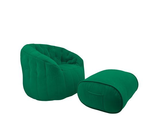 Изумрудный бескаркасный диван Butterfly Sofa Deluxe Ambient Lounge