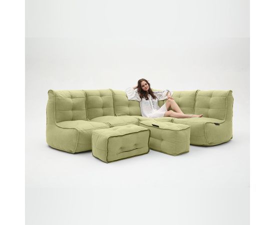 зелёное большой лаунж-гарнитур Mod5 Living Lounge шенилловое — дизайн и качество