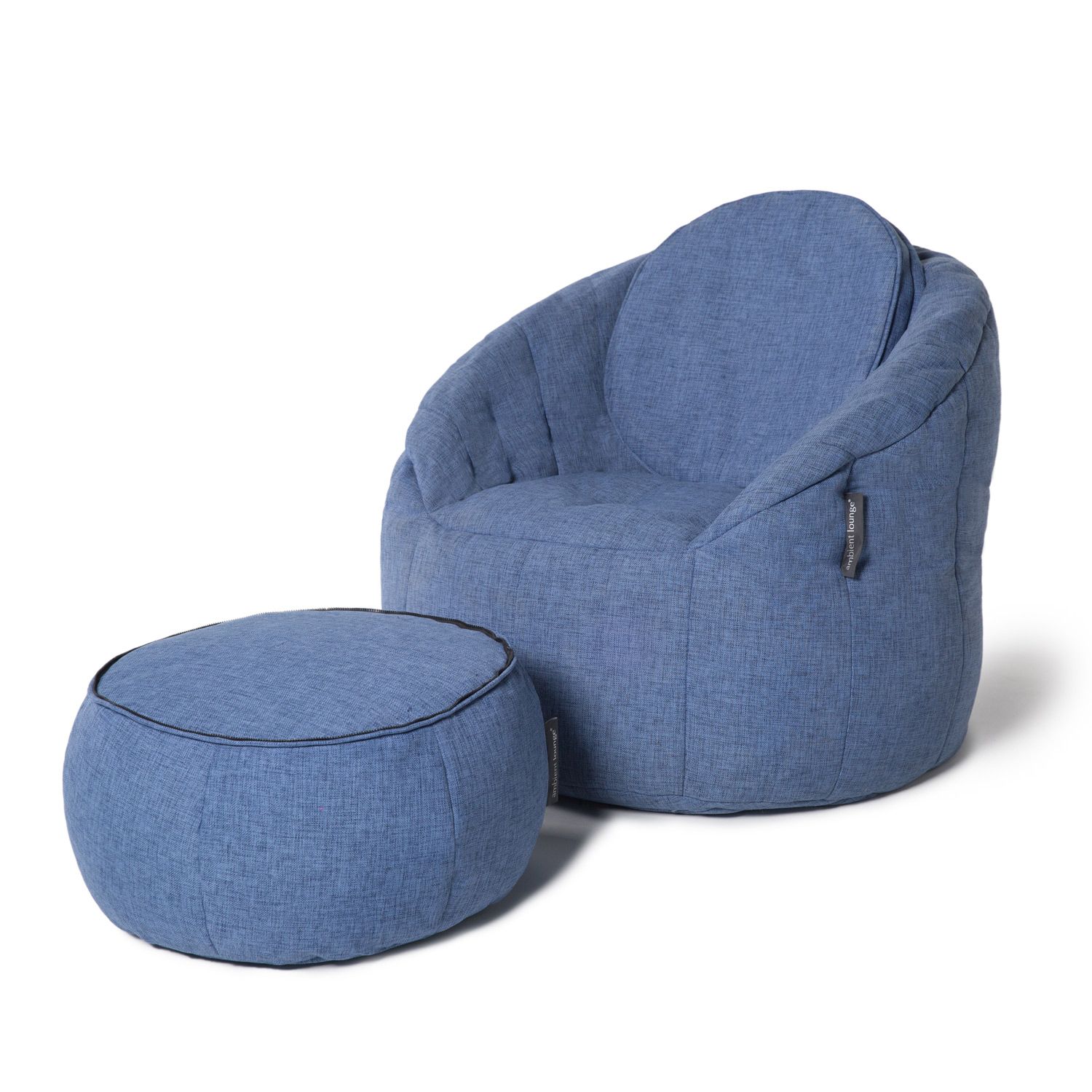 синий пуф Wing Ottoman Ambient Lounge