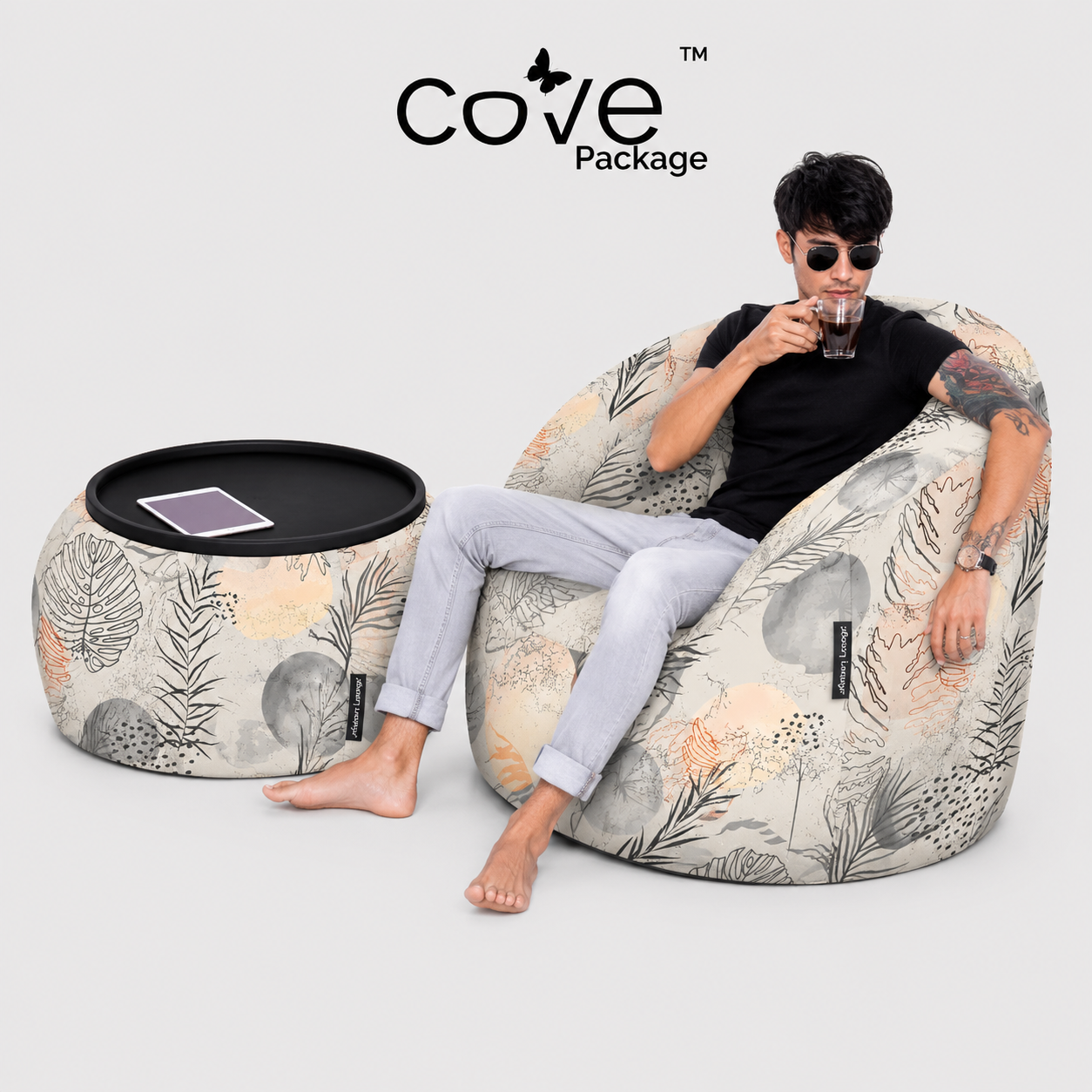 комплект мебели Бескаркасное кресло + столик-пуф Cove Package™ (под заказ) Ambient Lounge