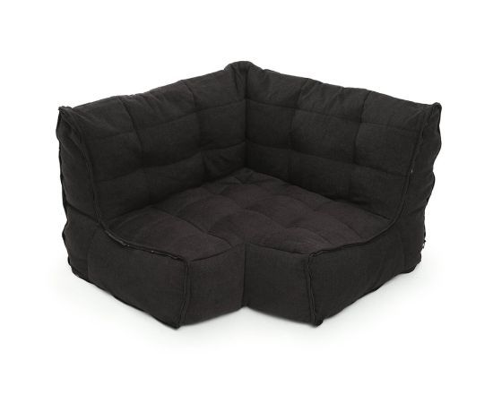 чёрно-графитовый угловой диван Twin Modular Corner Ambient Lounge