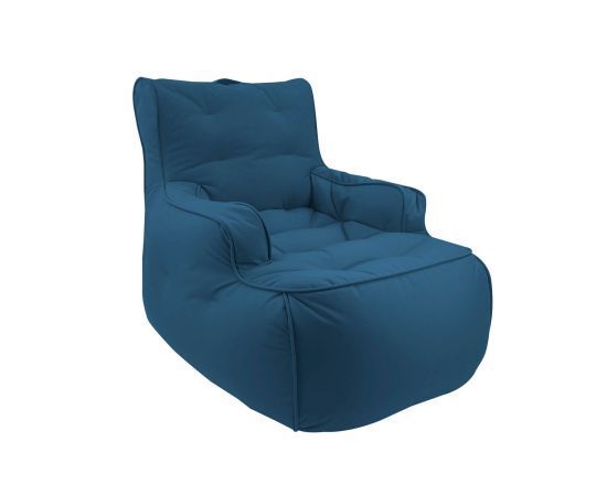 джинсово-синее уличное лаунж-кресло Tranquility Armchair уличное из олефина для террасы, сада и веранды