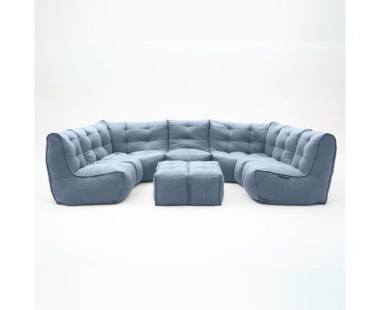 синее максимальный лаунж-гарнитур Mod6 Lounge Max шенилловое для гостиной и event-пространства