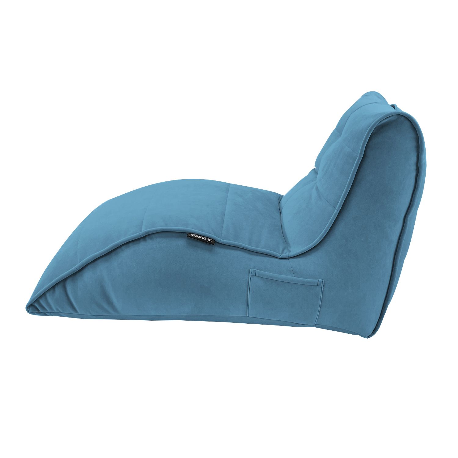 синее бескаркасный лаунж-диван Avatar Sofa велюровое для гостиной, кабинета и лаунж-зоны
