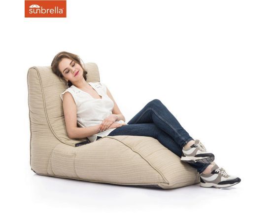 серо-бежевое бескаркасный лаунж-диван Avatar Sofa уличное из олефина — дизайн и качество