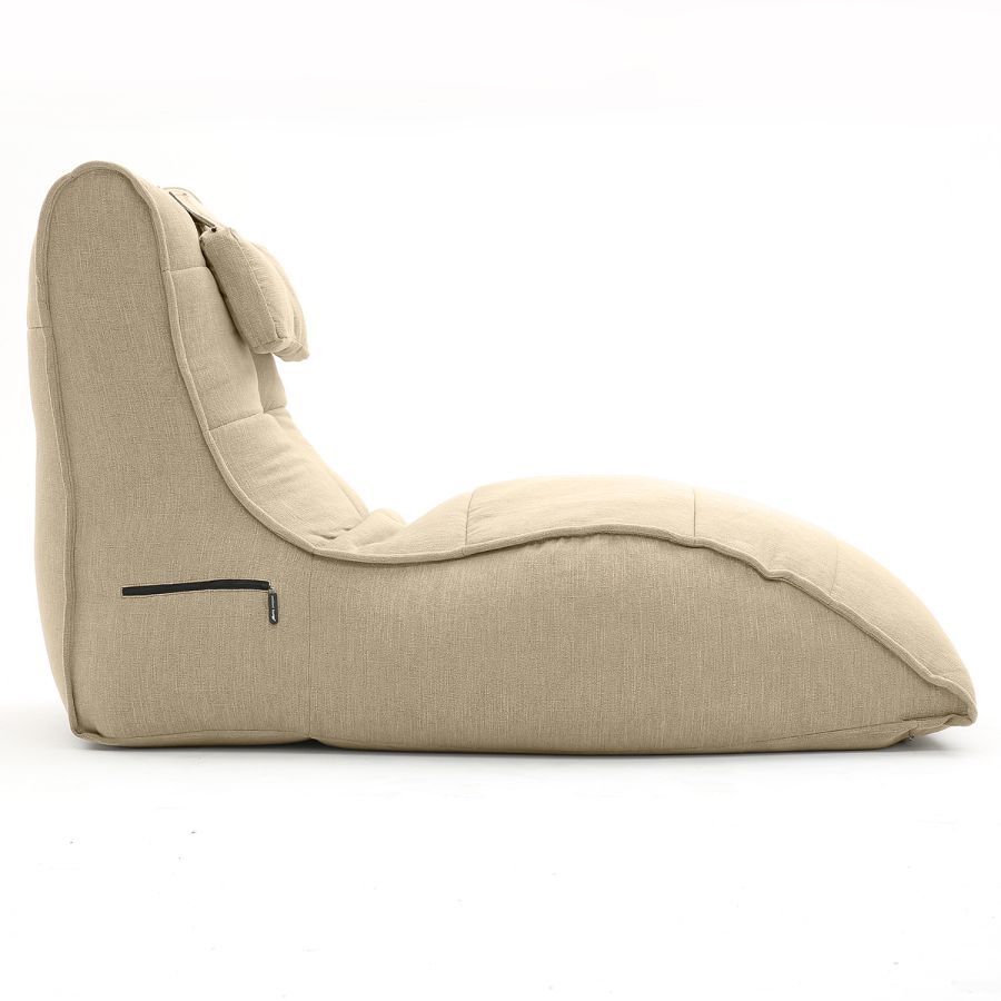 натуральное бескаркасный лаунж-диван Avatar Sofa шенилловое для гостиной, кабинета и лаунж-зоны — вид сбоку