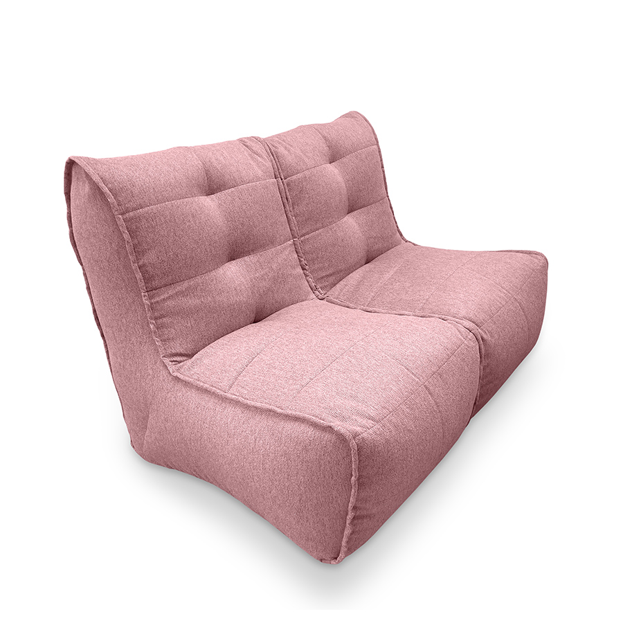 розовое двойной модульный диван Twin Couch жаккардовое в интерьере гостиная