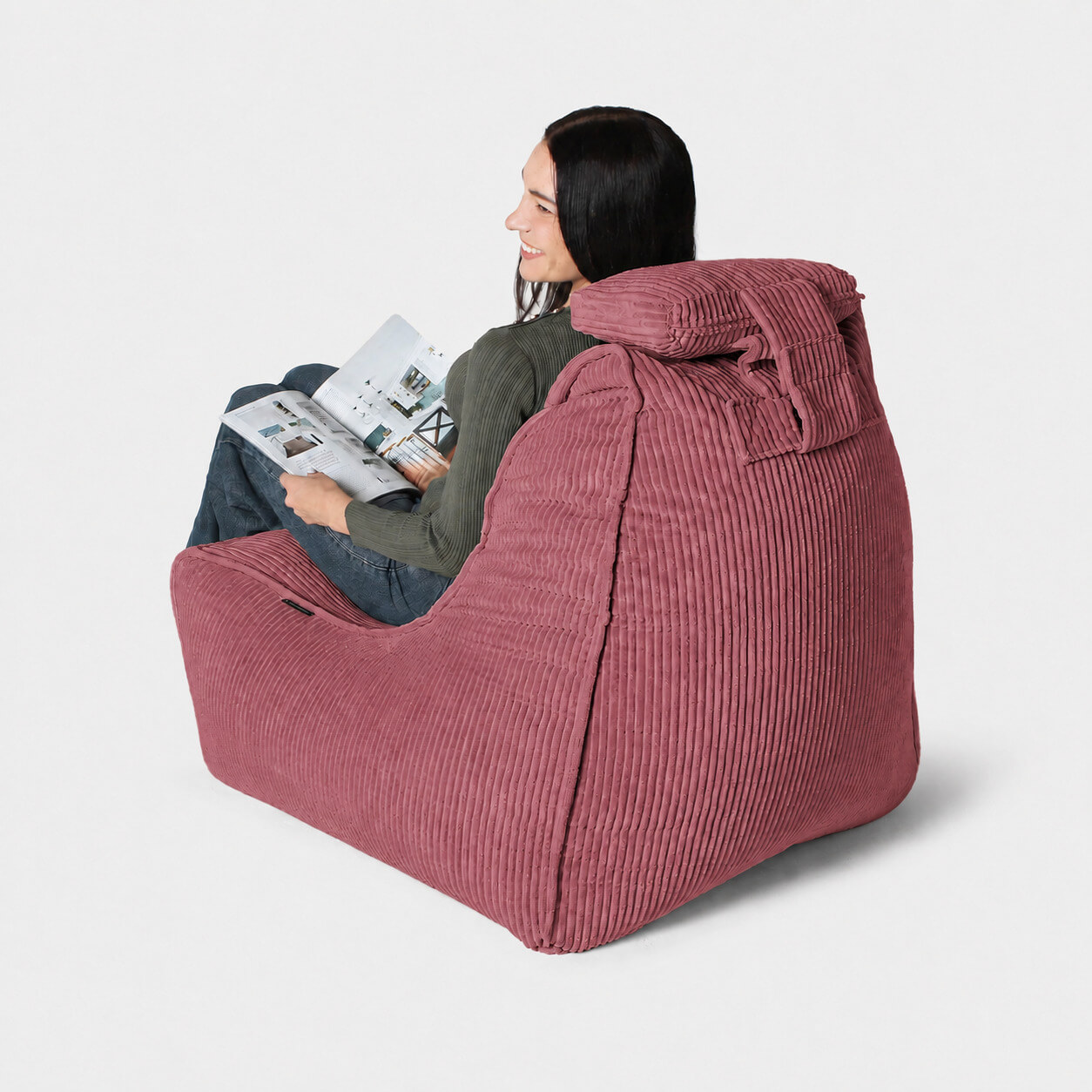 Бескаркасное кресло Tivoli Lounger в вельвете Wildberry Deluxe — бордовый цвет, Ambient Lounge