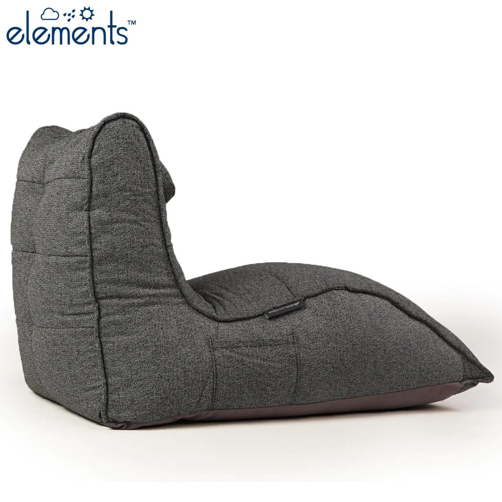 чёрное бескаркасный лаунж-диван Avatar Sofa уличное (Oxford) для гостиной, кабинета и лаунж-зоны — вид сбоку