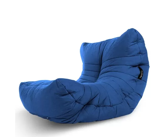 тёмно-синее акустический бескаркасный диван Acoustic Sofa уличное (Oxford) для домашнего кинотеатра, офиса и студии — крупный план
