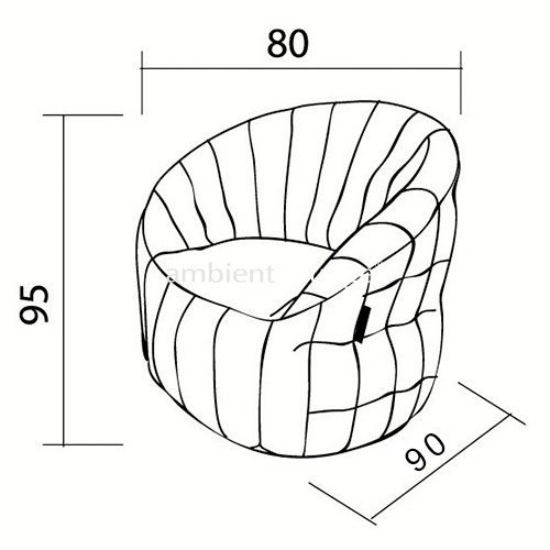 натуральное полукруглое бескаркасное кресло Butterfly Sofa из Sofa Weave для гостиной, домашнего кинотеатра и офиса — фото в интерьере