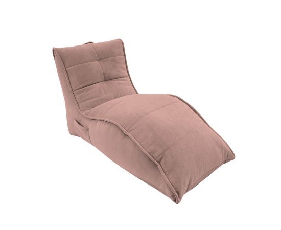 пудровое бескаркасный лаунж-диван Avatar Sofa велюровое для гостиной, кабинета и лаунж-зоны — вид сбоку