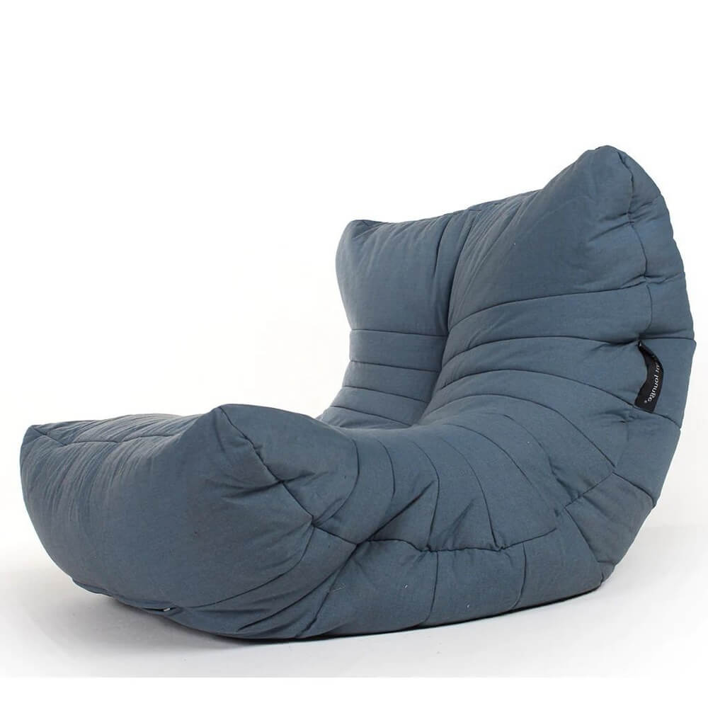 чёрное акустический бескаркасный диван Acoustic Sofa уличное (Oxford) для домашнего кинотеатра, офиса и студии — фото в интерьере